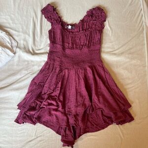 Urban Outfitters - Ruffle Style Romper in Plum